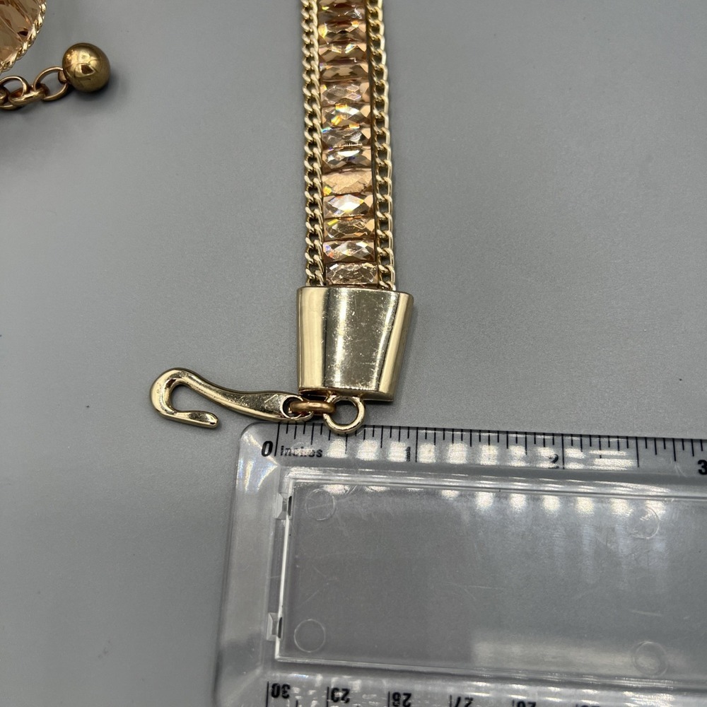 Vintage 1980s Gold Sparkle Belt 32–45" Glam Hook Clasp Adjustable Waist - Picture 5 of 5